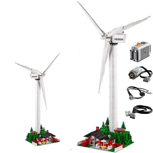 844PCS Vestas Wind Turbine Building Block Set by HitMyNeed