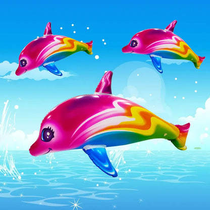 85cm Colorful Inflatable Dolphin Pool Float for Kids by HitMyNeed
