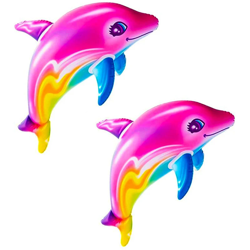 85cm Colorful Inflatable Dolphin Pool Float for Kids by HitMyNeed