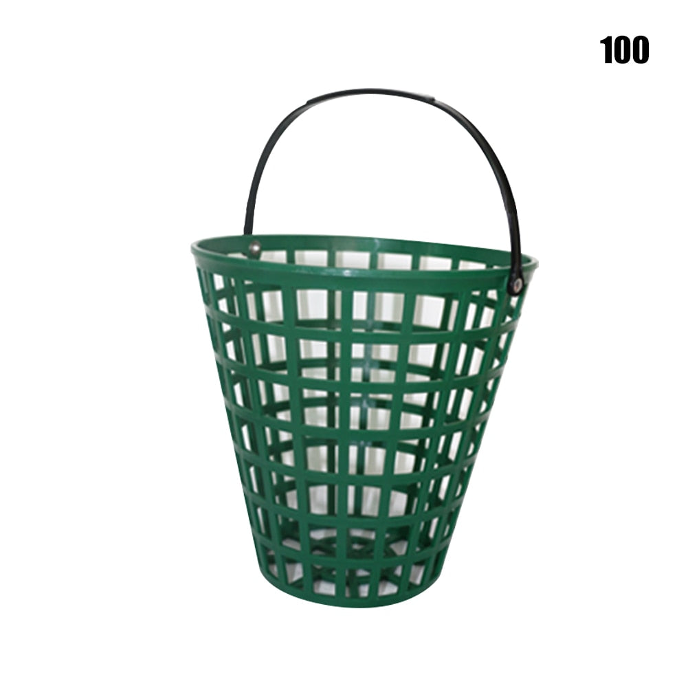 Green Golf Ball Basket with Carry Handle