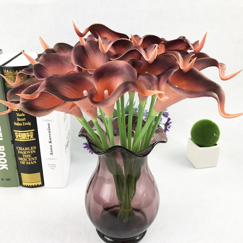 3D Artificial Calla Lily Stems, 10pcs Bouquet Set