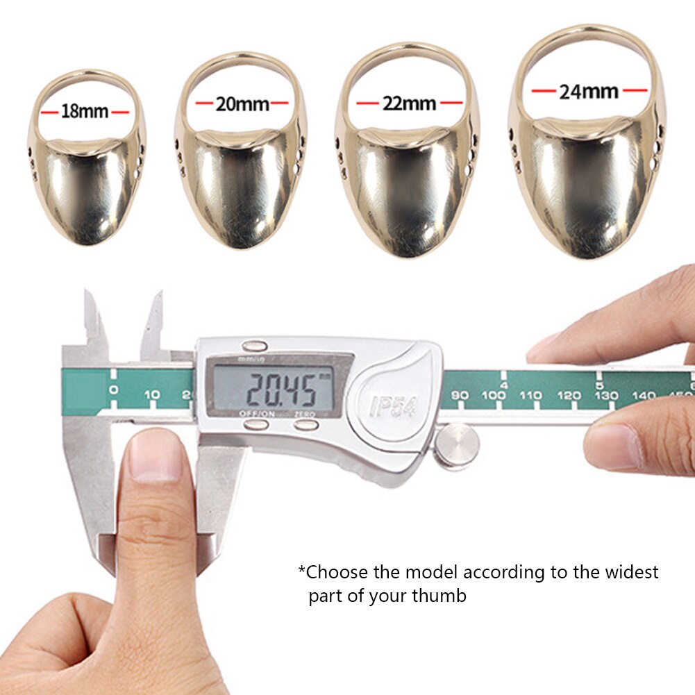 Brass Archery Thumb Ring with Pad and String