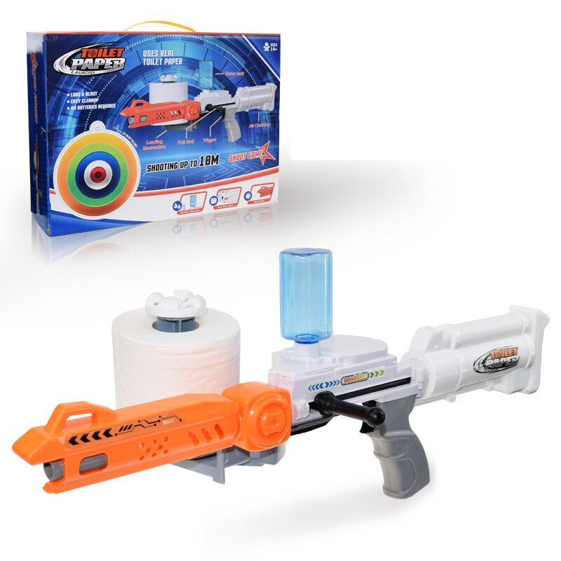 Toilet Paper Blaster Kids Shooting Game Toy