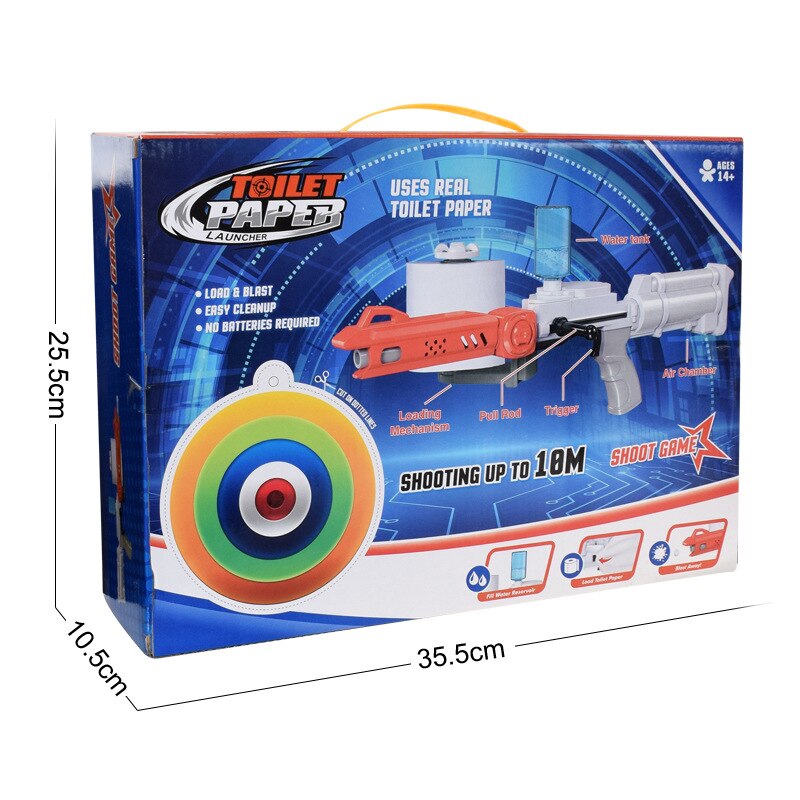 Toilet Paper Blaster Kids Shooting Game Toy