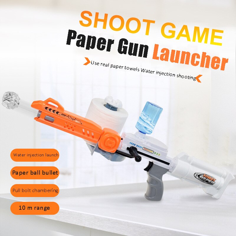 Toilet Paper Blaster Kids Shooting Game Toy