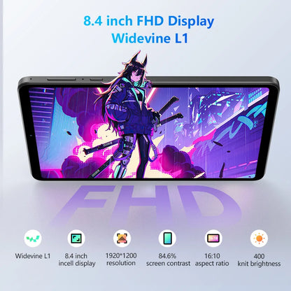 8.4" Android 14 Tablet, G99, 16GB RAM, 128GB UFS2.1 by HitMyNeed