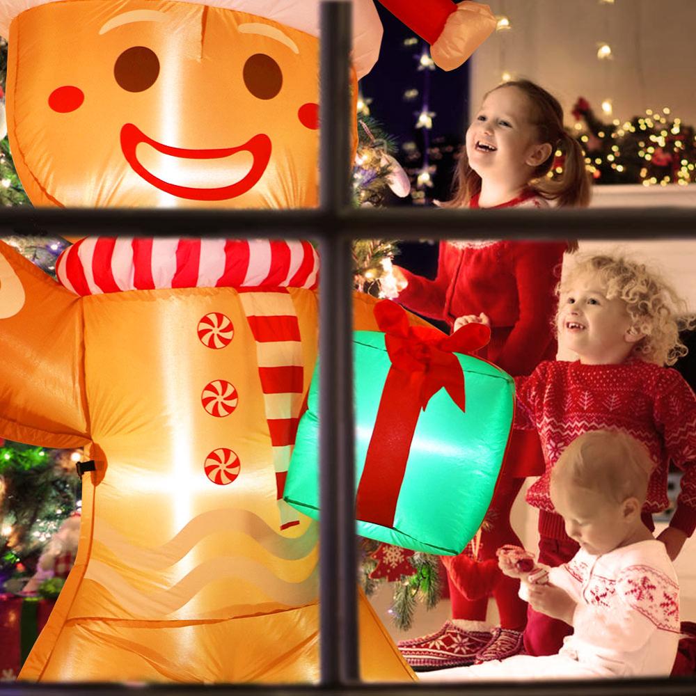 8ft Inflatable Gingerbread Man Christmas Decoration by HitMyNeed