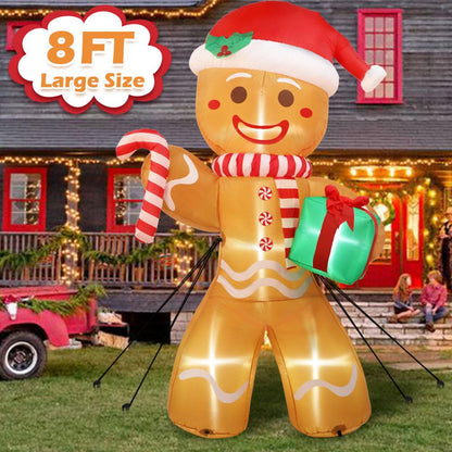 8ft Inflatable Gingerbread Man Christmas Decoration by HitMyNeed