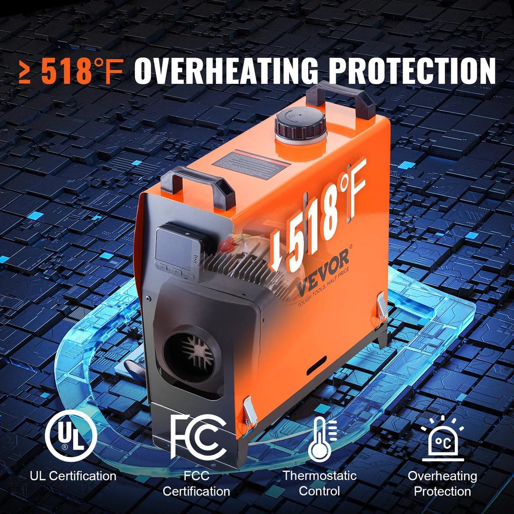 8kW Diesel Air Heater with LCD and Remote Control by HitMyNeed