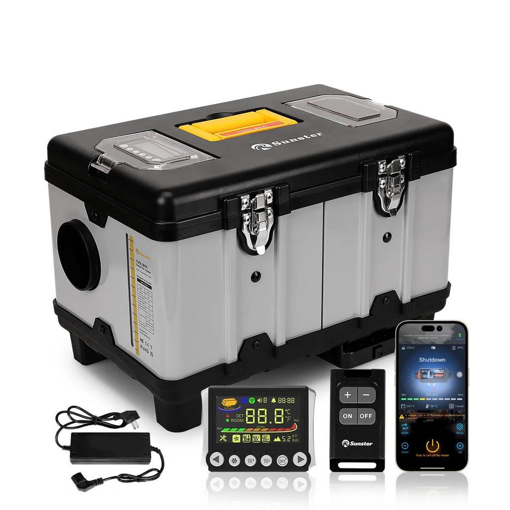 8KW Toolbox Diesel Air Heater with APP & Dual Power by HitMyNeed