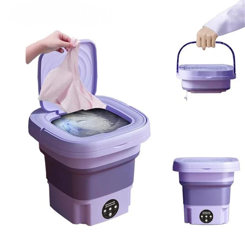 8L Foldable Mini Washing Machine with Spin Dryer by HitMyNeed