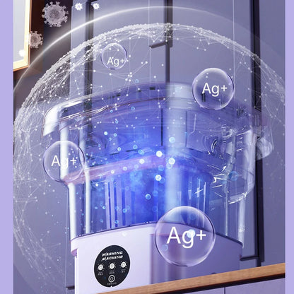 8L Foldable Mini Washing Machine with Spin Dryer by HitMyNeed