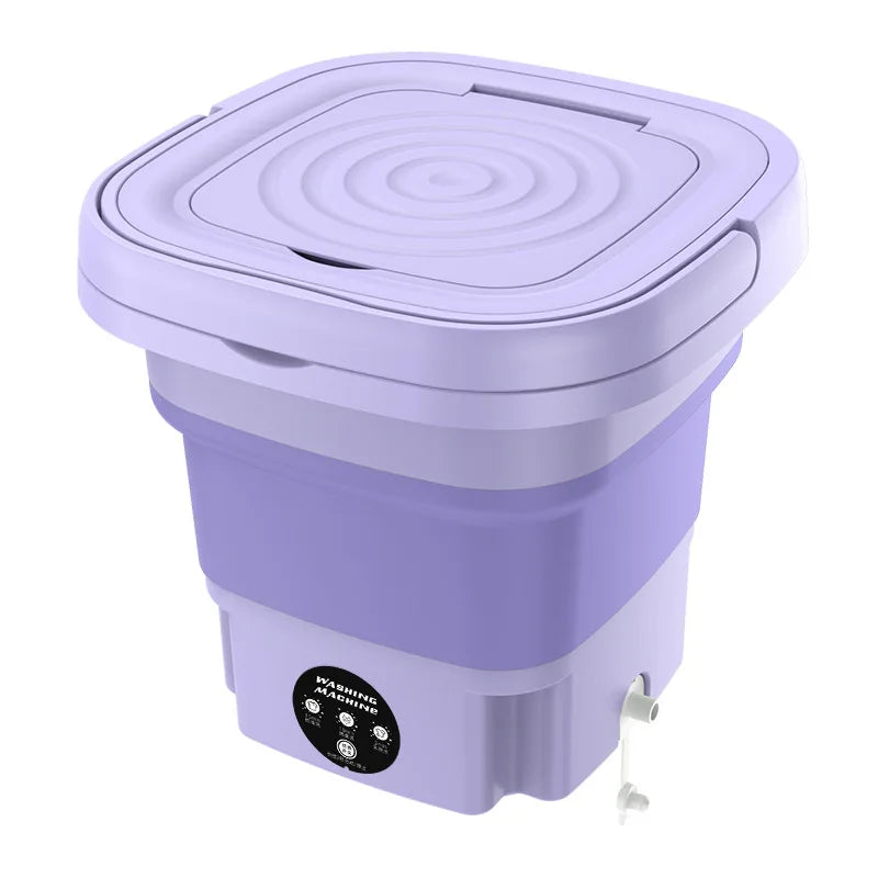 8L Foldable Mini Washing Machine with Spin Dryer by HitMyNeed