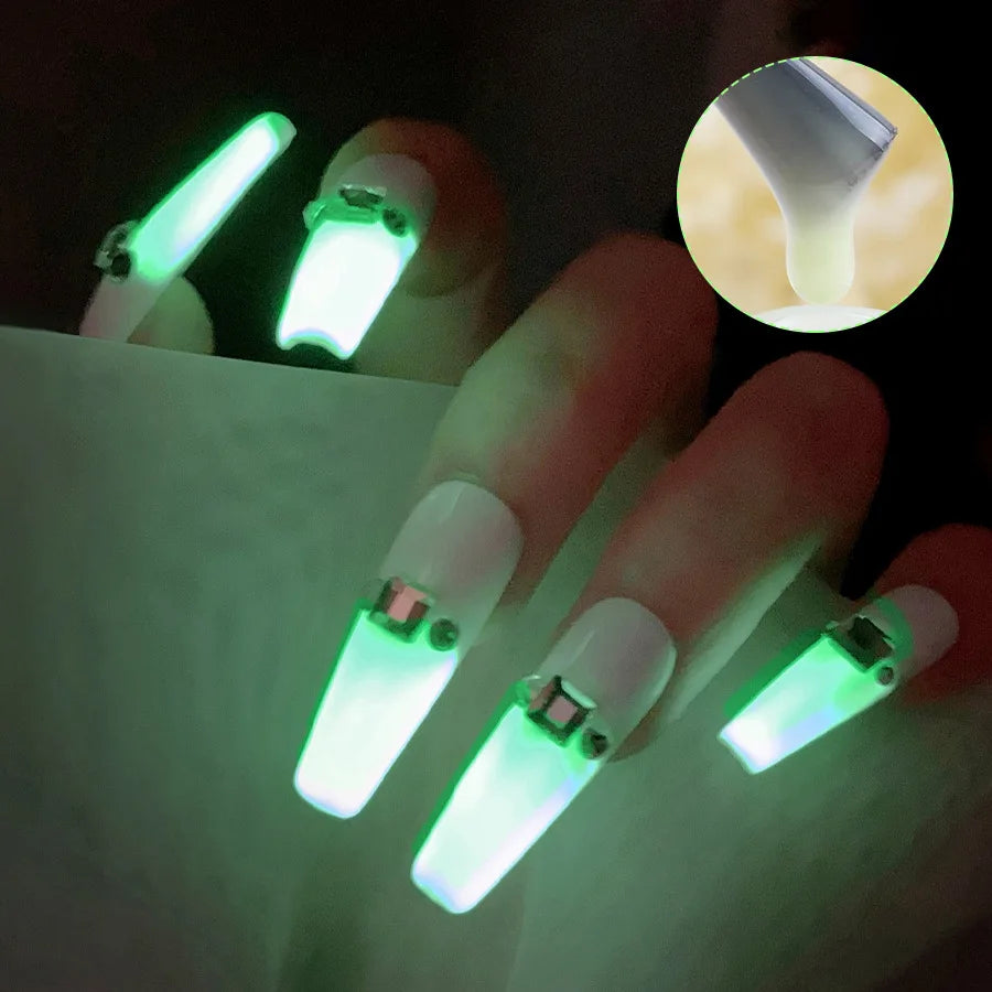 8ml Luminous Glow In The Dark Gel Top Coat by HitMyNeed