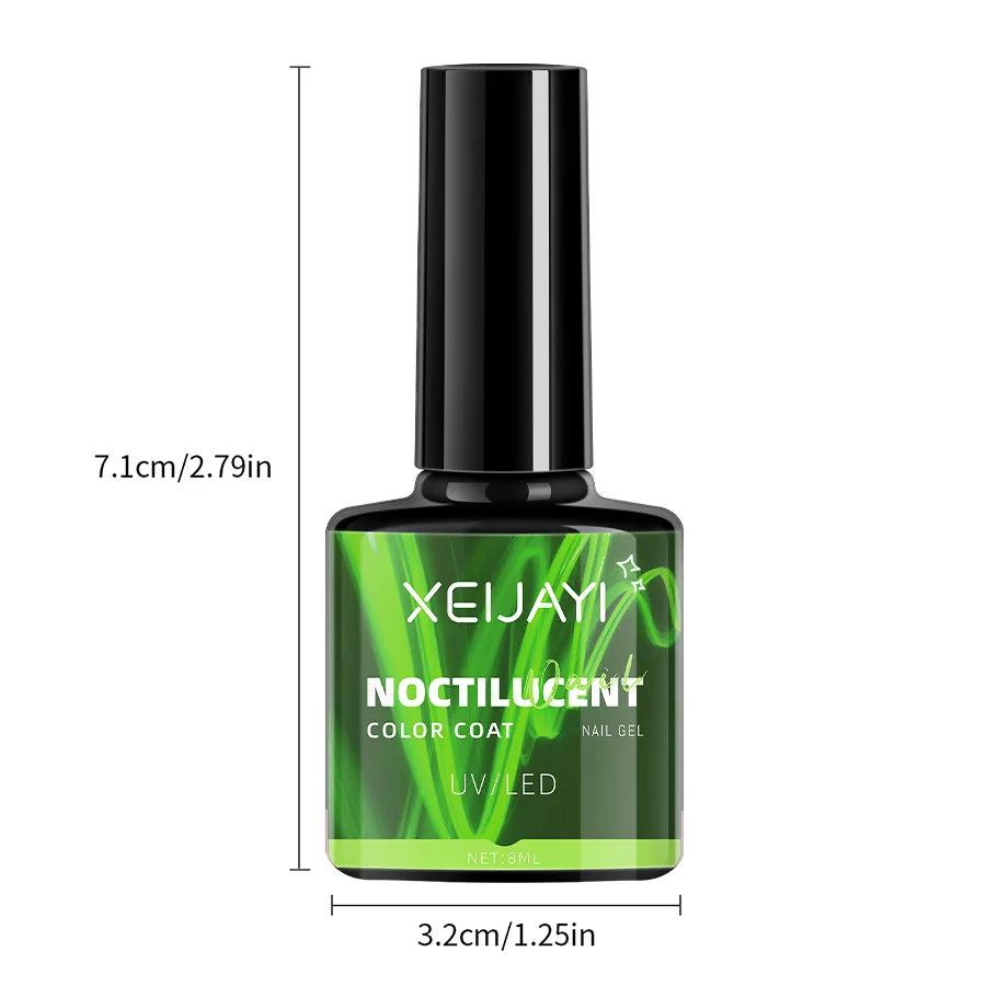 8ml Luminous Glow In The Dark Gel Top Coat by HitMyNeed