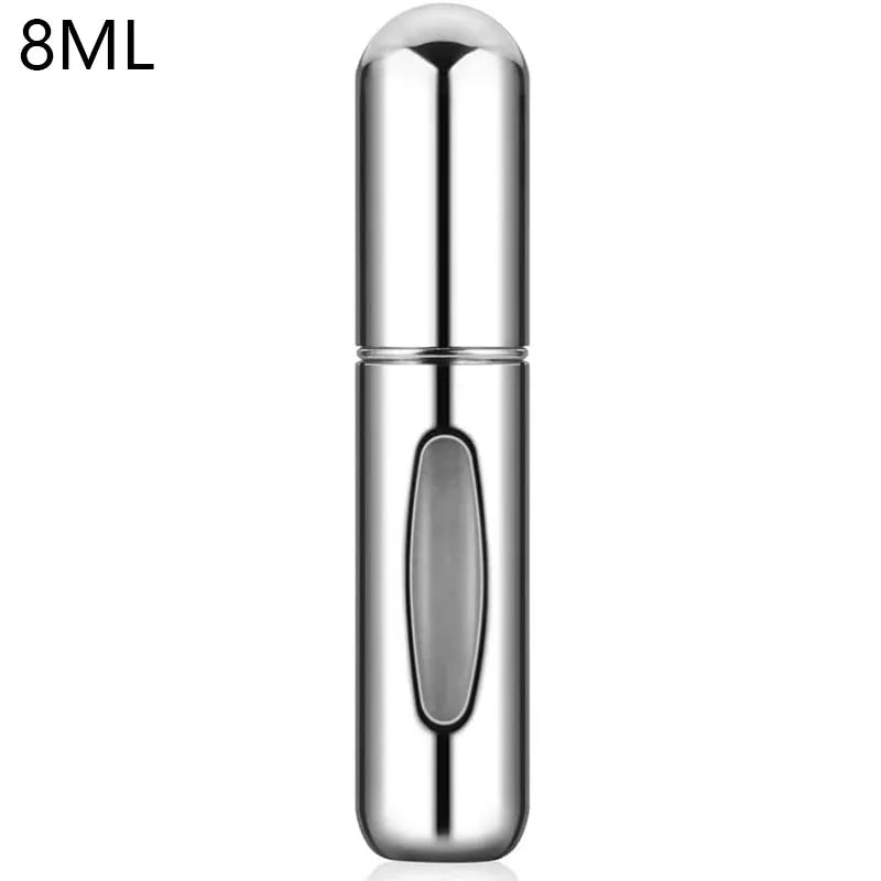 8ml Refillable Perfume Atomizer Travel Spray Bottle 8ml-bright-silver by HitMyNeed