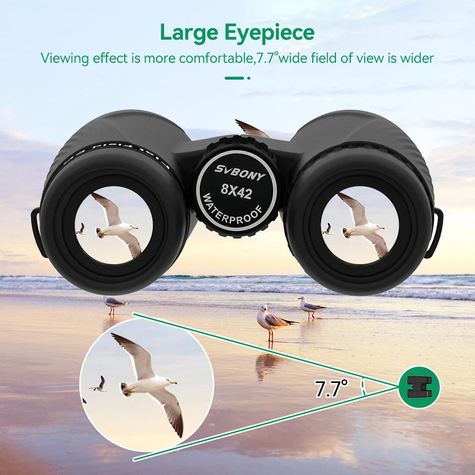 8x42 ED Flat-Field Waterproof Binoculars for Outdoors by HitMyNeed