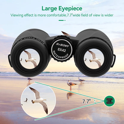 8x42 ED Flat-Field Waterproof Binoculars for Outdoors by HitMyNeed