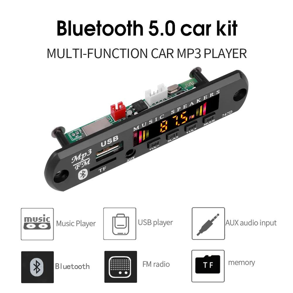 9-12V Car MP3 Decoder Board with Bluetooth 5.0 & FM by HitMyNeed