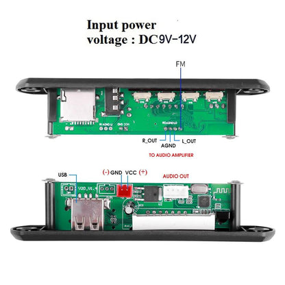 9-12V Car MP3 Decoder Board with Bluetooth 5.0 & FM by HitMyNeed