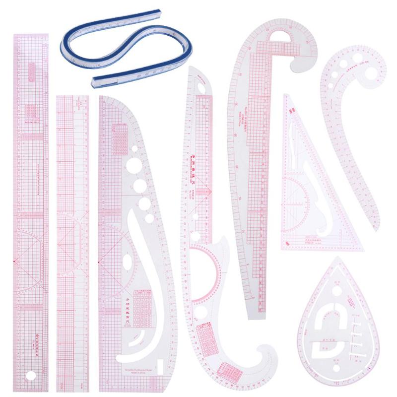 9-Piece Acrylic Sewing Ruler Set by HitMyNeed