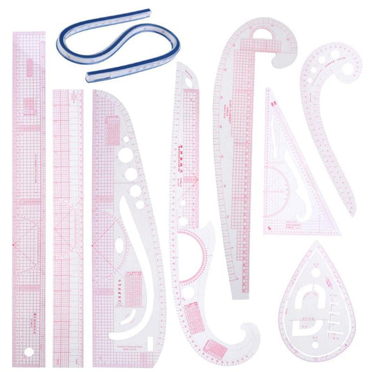 9-Piece Acrylic Sewing Ruler Set by HitMyNeed