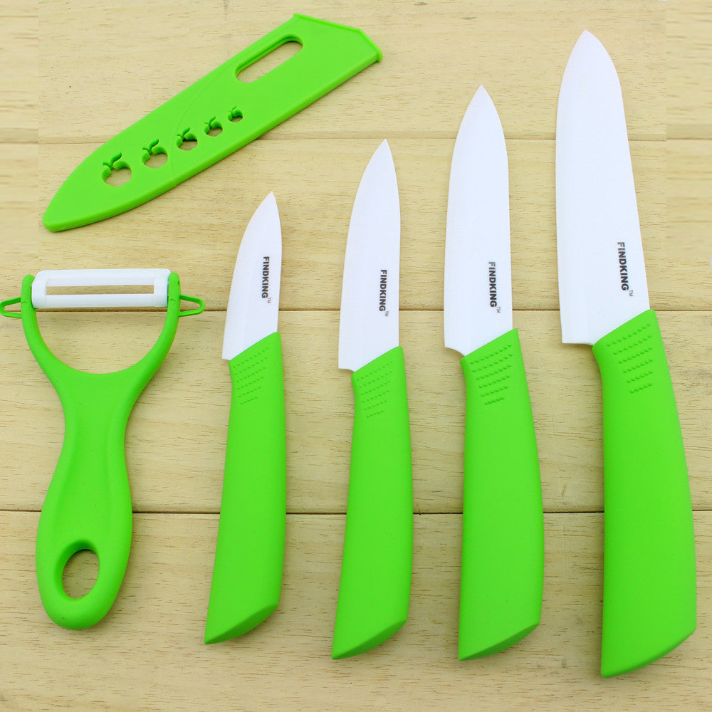 9-Piece Ceramic Knife Set with Peeler & Blade Covers by HitMyNeed