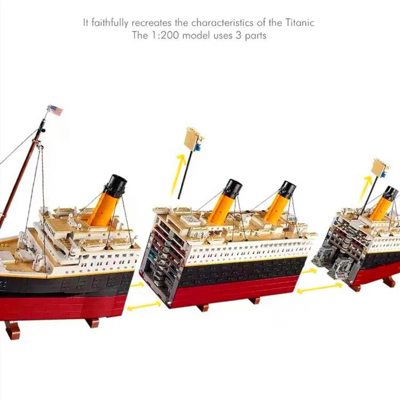 9000-Piece Titanic Cruise Ship Building Block Set by HitMyNeed