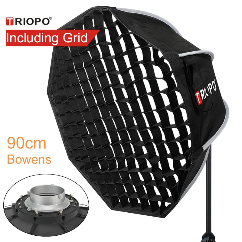 90cm Bowens Mount Octagon Softbox with Grid by HitMyNeed