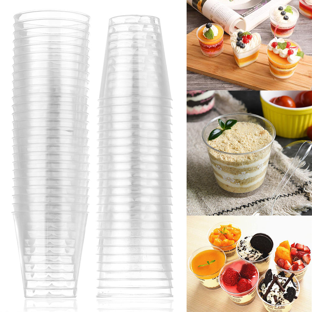 90ml Disposable Pudding Cups 30 Pack by HitMyNeed