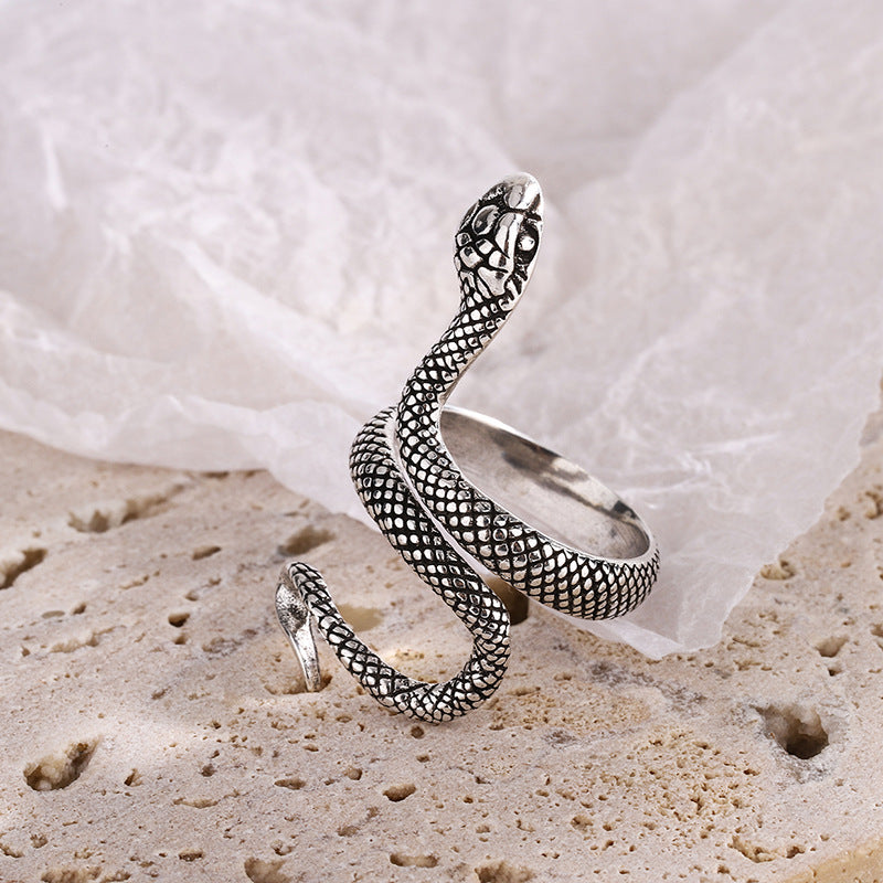 925 Sterling Silver Adjustable Snake Ring by HitMyNeed