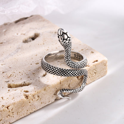 925 Sterling Silver Adjustable Snake Ring by HitMyNeed