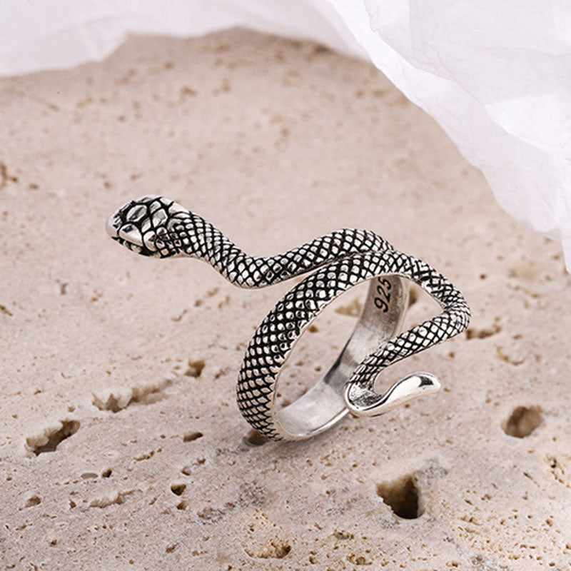 925 Sterling Silver Adjustable Snake Ring by HitMyNeed