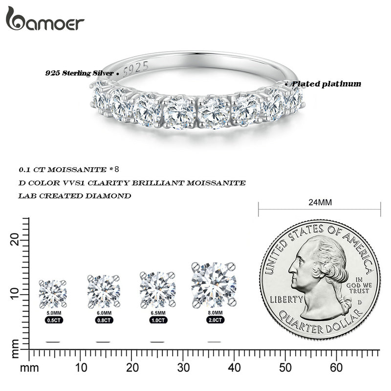925 Sterling Silver Eternity Ring for Women 10 by HitMyNeed