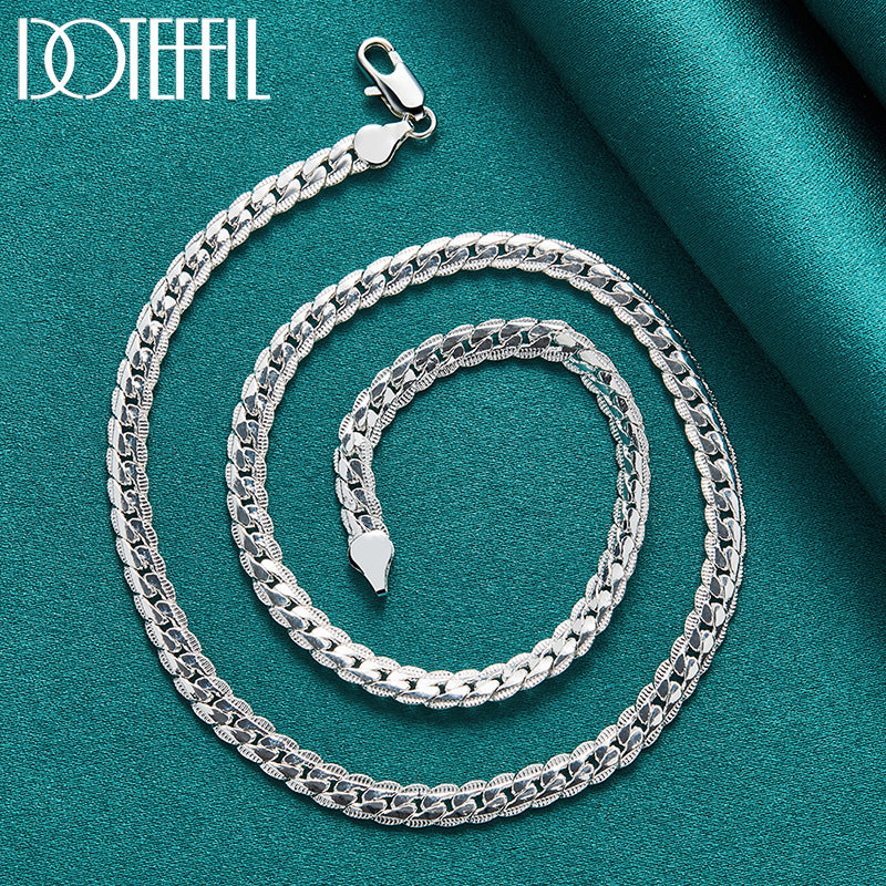 925 Sterling Silver Necklace for Wedding & Everyday Wear 20cm by HitMyNeed