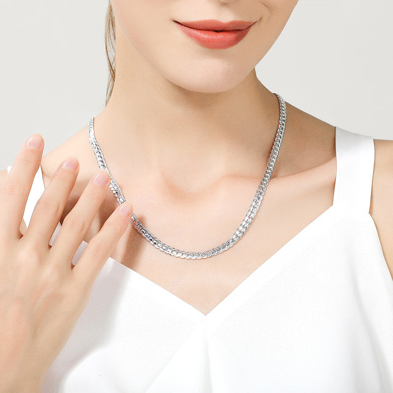 925 Sterling Silver Necklace for Wedding & Everyday Wear 40cm by HitMyNeed