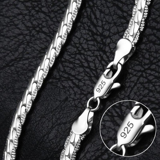 925 Sterling Silver Necklace for Wedding & Everyday Wear 50cm by HitMyNeed