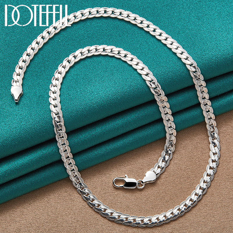 925 Sterling Silver Necklace for Wedding & Everyday Wear 55cm by HitMyNeed