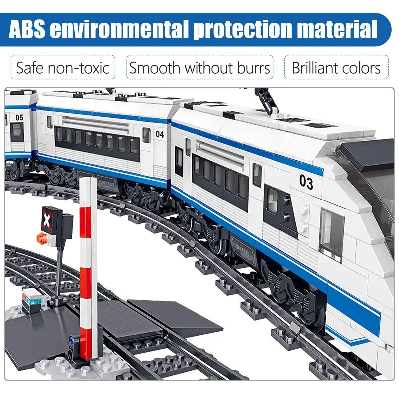 941-Piece City Electric RC High-Speed Rail Train Set by HitMyNeed