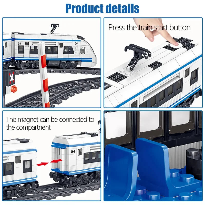 941-Piece City Electric RC High-Speed Rail Train Set by HitMyNeed