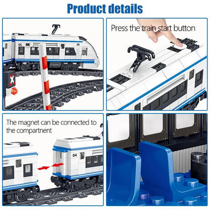 941-Piece City Electric RC High-Speed Rail Train Set by HitMyNeed