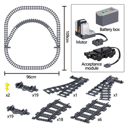 941-Piece City Electric RC High-Speed Rail Train Set by HitMyNeed
