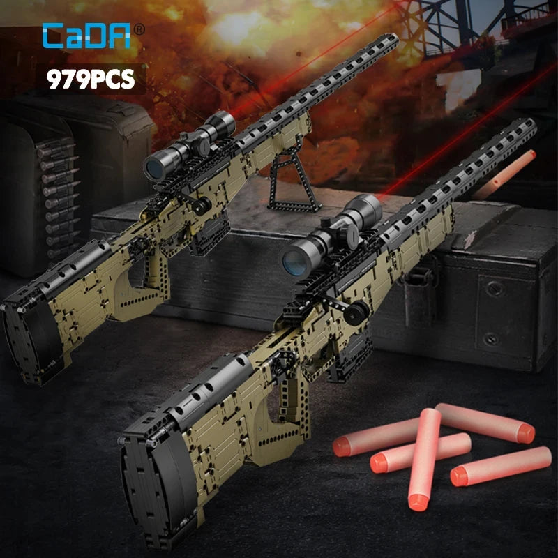 979pcs WW2 Sniper Rifle Building Block Model by HitMyNeed