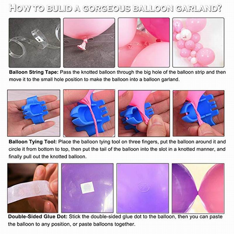 98pc White & Gold Balloon Arch DIY Decoration Kit by HitMyNeed