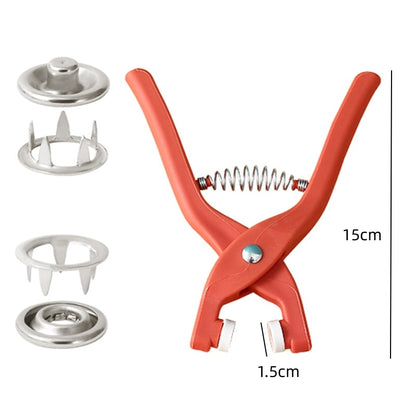9.5mm Snap Button Pliers Set with 50 Metal Snaps by HitMyNeed