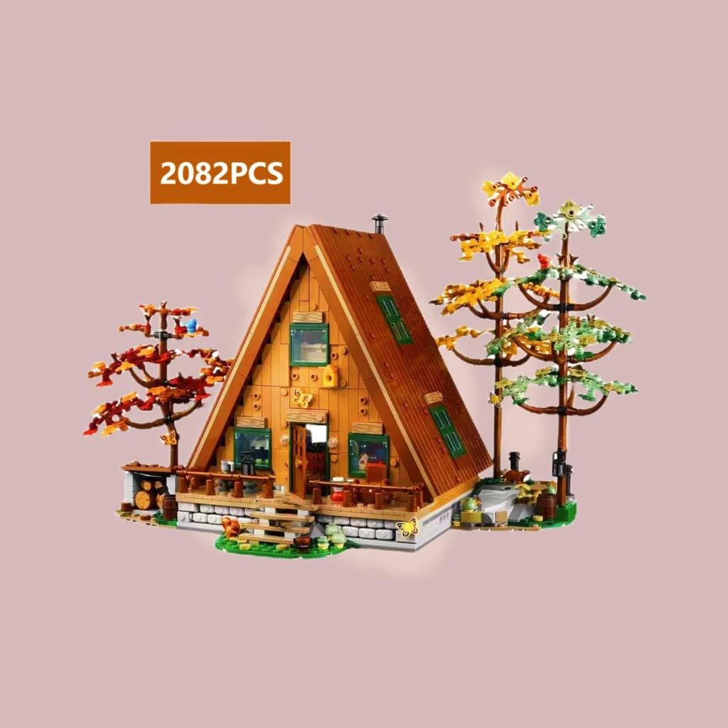A-Frame Forest Cabin 21338 Compatible Building Set by HitMyNeed