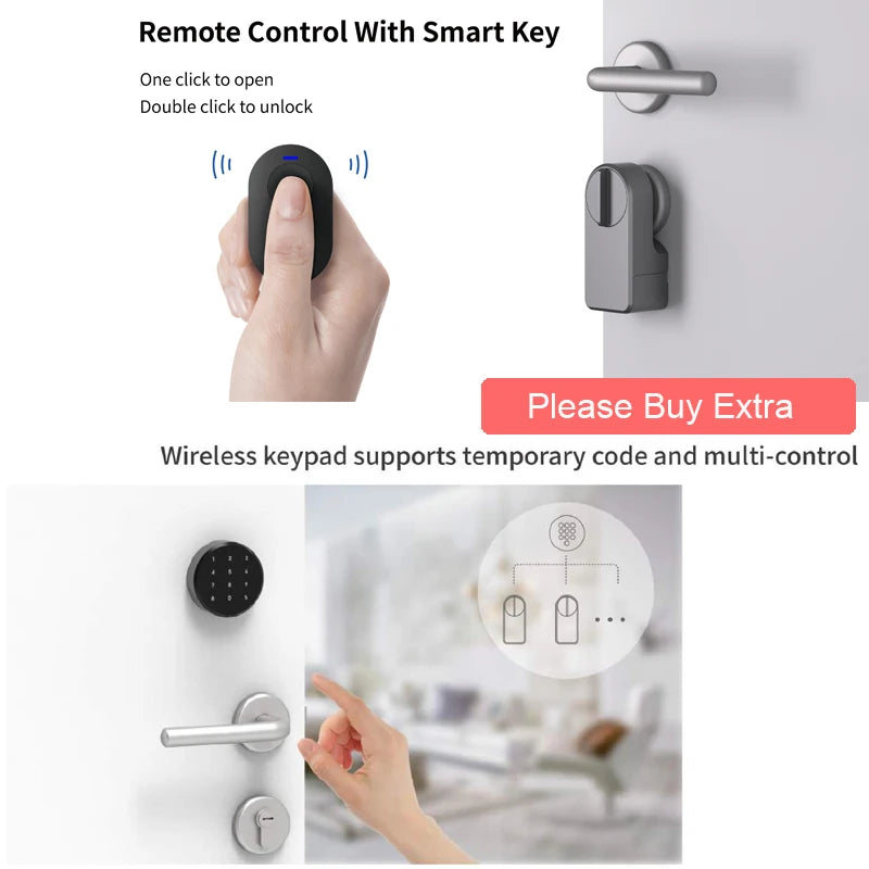 A1 Pro Max Bluetooth Tuya Smart Door Lock Cylinder by HitMyNeed