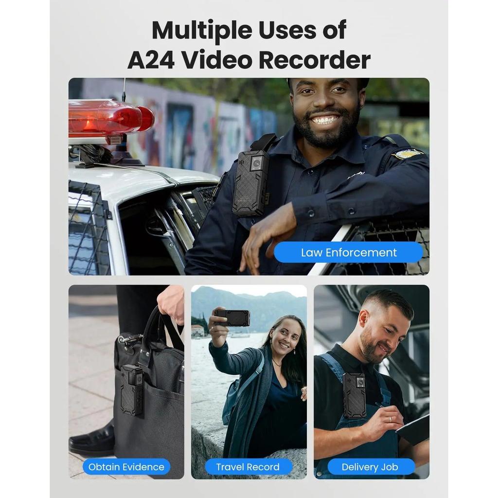 A24 Rechargeable Mini Body Camera 1296P with Night Vision by HitMyNeed