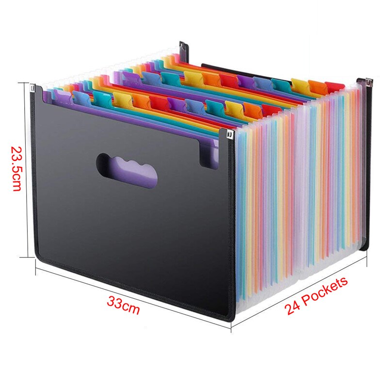 A4 Expanding Box File Folder with 24 Pockets by HitMyNeed