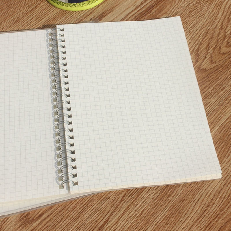 A5 Graph Paper Notebook with Transparent Cover by HitMyNeed